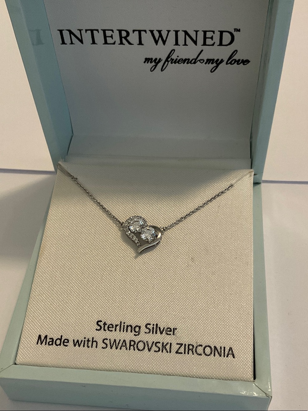 NWT sterling silver heart necklace